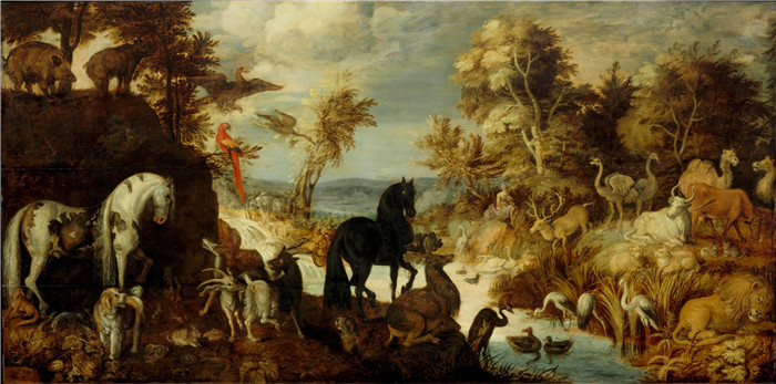 《奥菲斯与动物》罗兰德·萨弗里(Roelant Savery)画作-Orpheus and the Animals