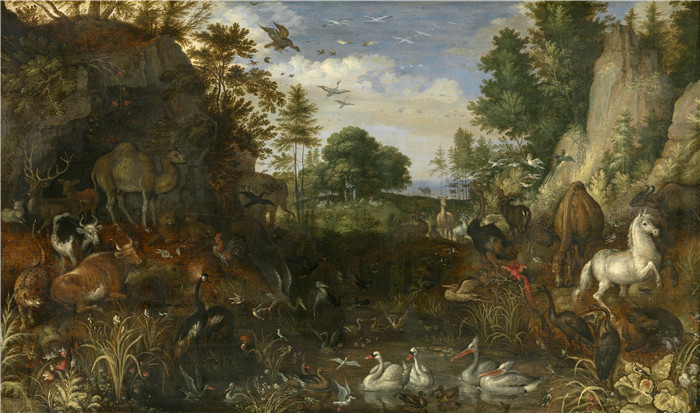 《阿德斯天堂》罗兰德·萨弗里(Roelant Savery)画作-Aards paradijs