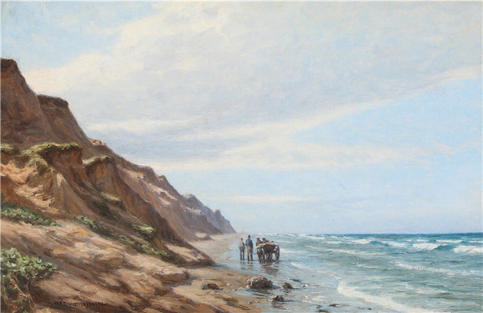 《西海沿岸国》延森（Niels Frederik Schiøttz-Jensen）画作-Kystparti fra Vesterhavet