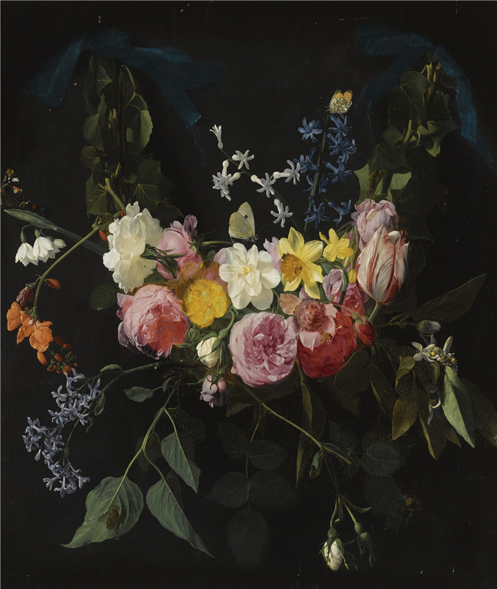 丹尼尔·塞格尔斯（Daniël Seghers）的绘画-鲜花Swag of Flowers