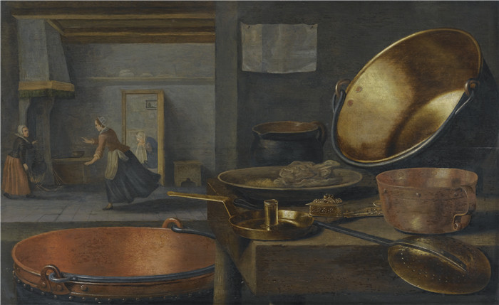 《厨房的静物画》弗洛里斯·范·斯库滕(Floris van Schooten)的画作