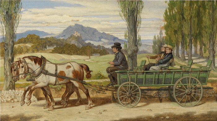 《乡村之旅》莫里茨·冯·施温德(Moritz von Schwind)的绘画-Die Landpartie