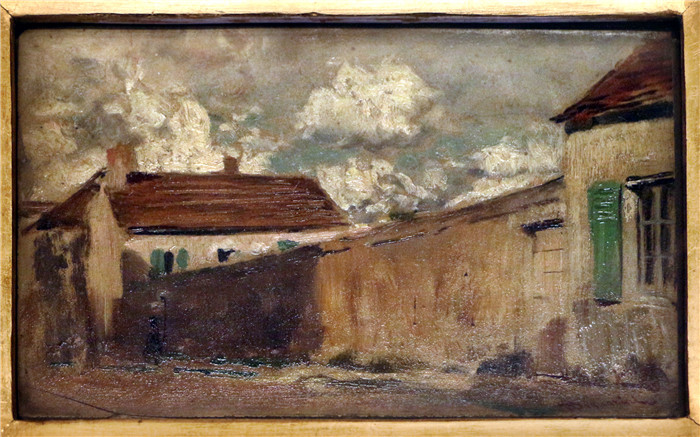 《昆西的小屋》特莱马科·西尼奥里尼(Telemaco Signorini)的油画-casetta a quincy