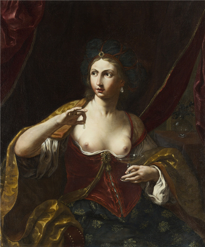《克利奥帕特拉》伊丽莎白·西拉尼(Elisabetta Sirani)的画作-Cleopatra