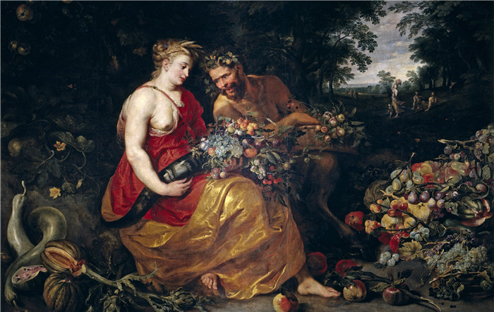 《谷神星和潘神》弗兰斯·斯奈德斯（Frans Snyders）油画-Ceres and Pan