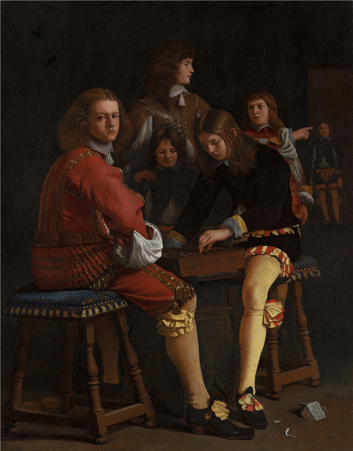 《跳棋选手》迈克尔·斯威特斯(Michael Sweerts)画作-Draughts Players