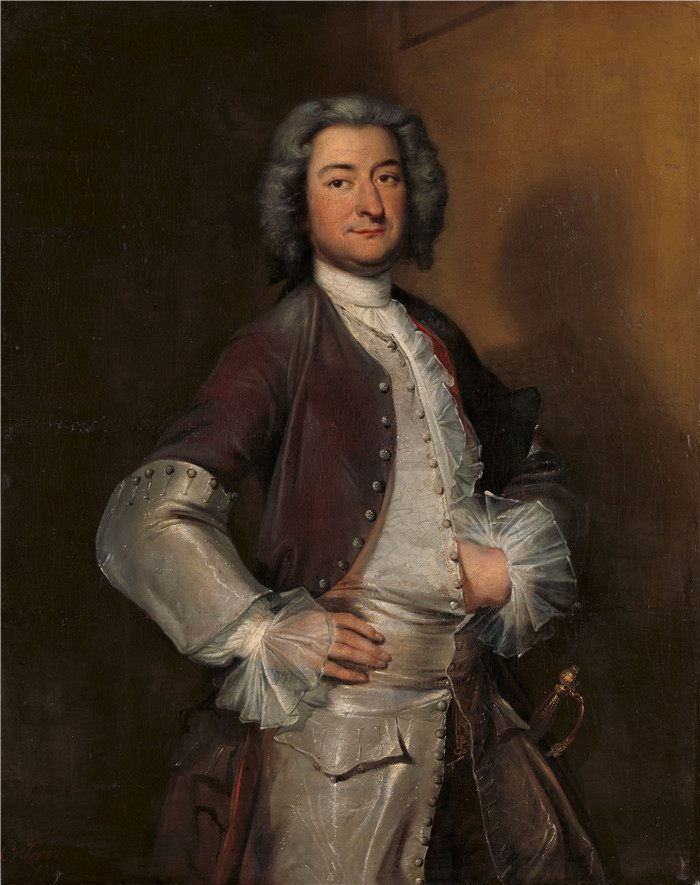 《艾萨克·斯威尔斯》科内利斯·特罗斯特(Cornelis Troost)的画作-Isaac Sweers (1707-77). Hoofdschout van Amsterdam en bewindh