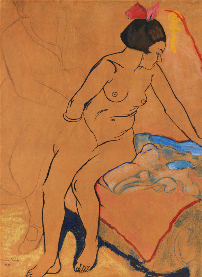 《被遗弃的娃娃》苏珊娜·瓦拉东(Suzanne Valadon)的画作-La poupée délaissée 1921