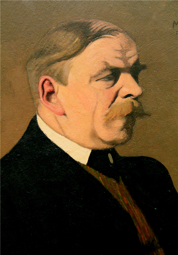 《奥克塔夫·米尔博》费利克斯·瓦洛顿(Félix Vallotton)的绘画-Octave Mirbeau par. 1902