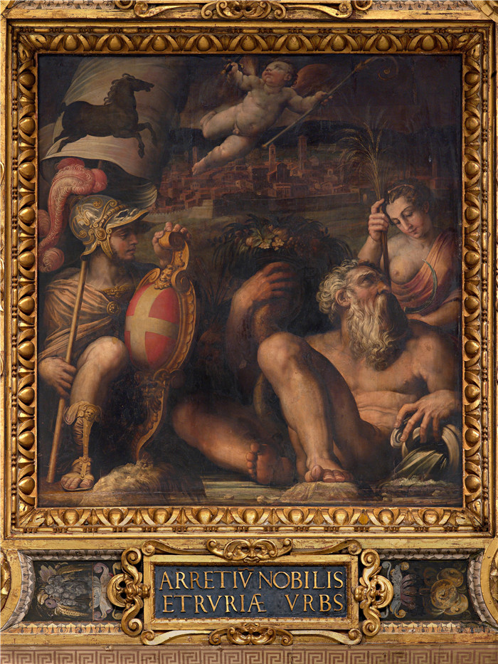 《阿雷佐的寓言》乔治·瓦萨里（Giorgio Vasari）的画作-Allegory of Arezzo