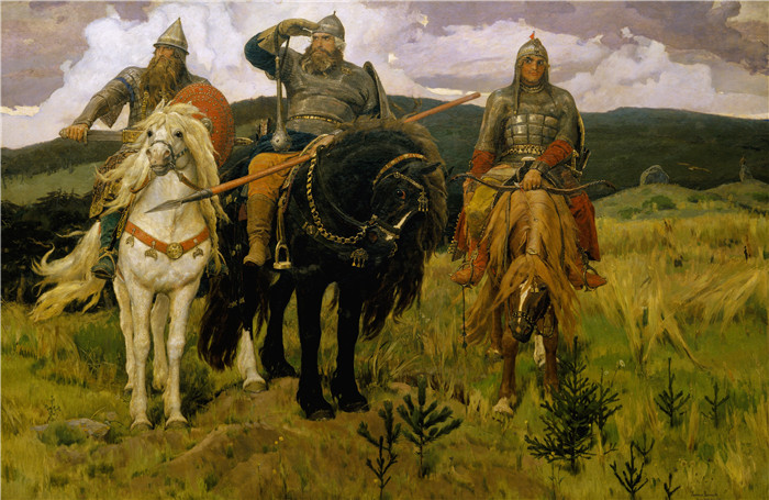 《英雄们》维克多·瓦斯涅佐夫(Viktor Vasnetsov)的画作- Богатыри