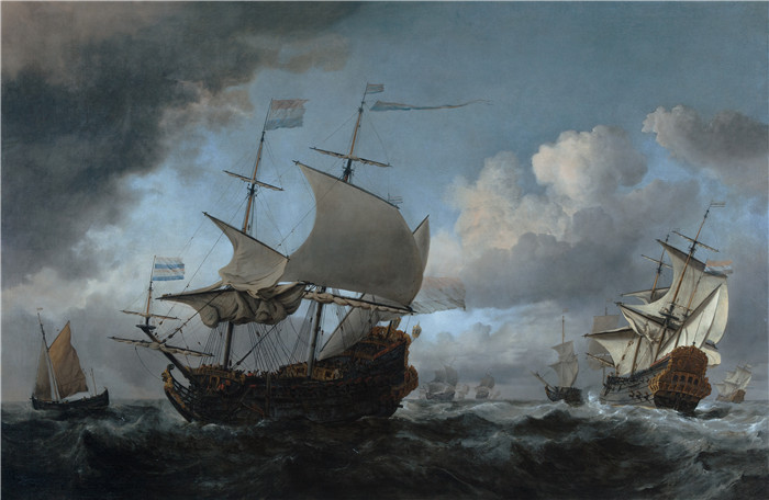 《四日之战前荷兰舰队的集结》油画 The Dutch Fleet Assembling Before the Four Days’ Battle of 11-14 June 1666