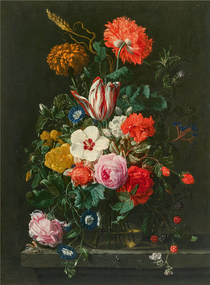 玻璃花瓶里的花 Blumen in einer Glasvase