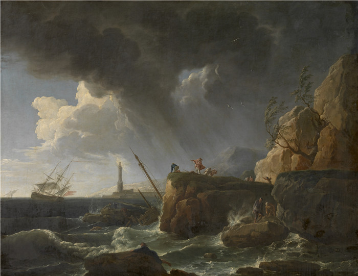 《海景》克劳德·约瑟夫·韦内特（ Claude Joseph Vernet）作品- Zeegezicht