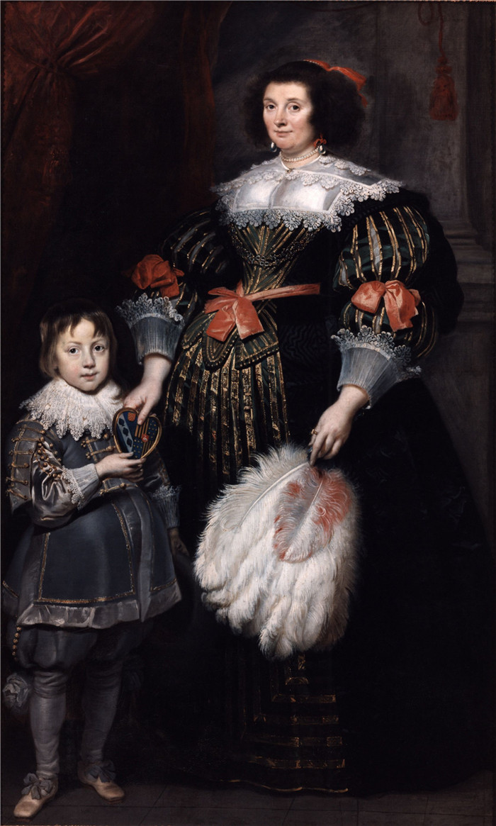 夏洛特·布特肯斯-斯米特·范·克鲁宁亨夫人及其子约翰内斯-阿马图斯的肖像