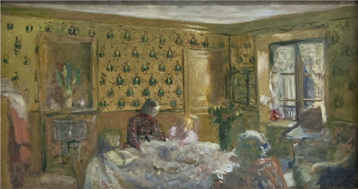 维亚尔夫人与鲁塞尔的孩子们Madame Vuillard et les enfants Roussel