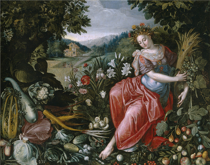 《地球》马尔滕·德·沃斯（Maerten de Vos）的绘画- The earth