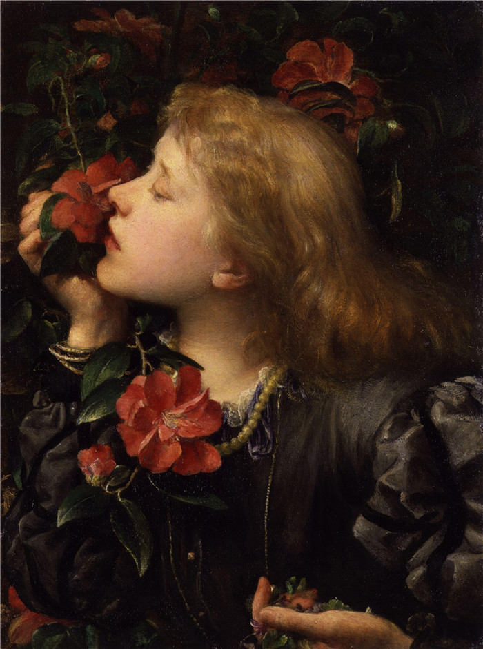 《艾丽丝·埃伦·特里夫人》乔治·弗雷德里克·沃茨（George Frederick Watts）-Dame (Alice) Ellen Terry ('Choosing')
