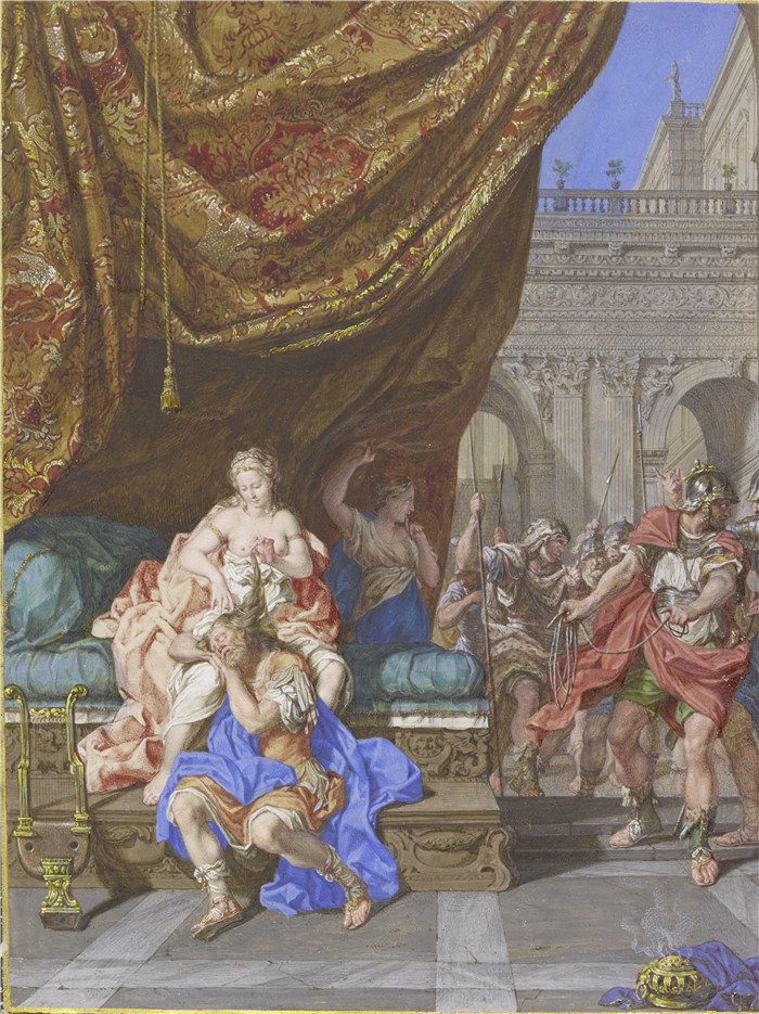 《参孙与大利拉》扬·巴普蒂斯特·维尼克斯（Jan Baptist Weenix）作品-Samson and Delilah