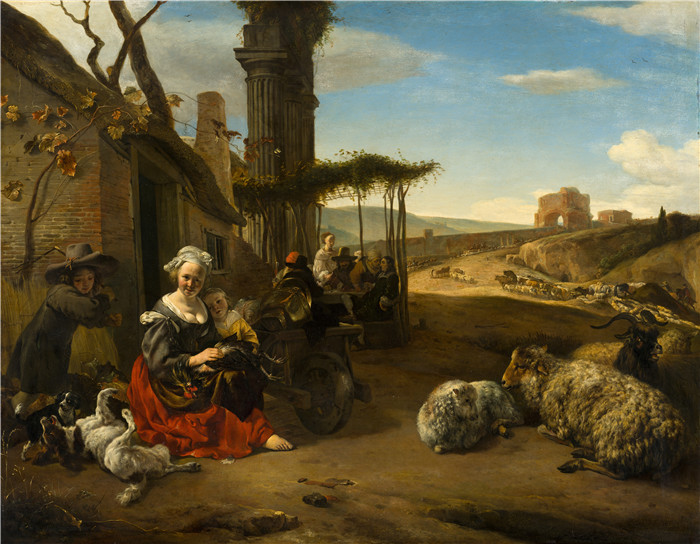 意大利风景:客栈与古迹 Inn and Ancient Ruins