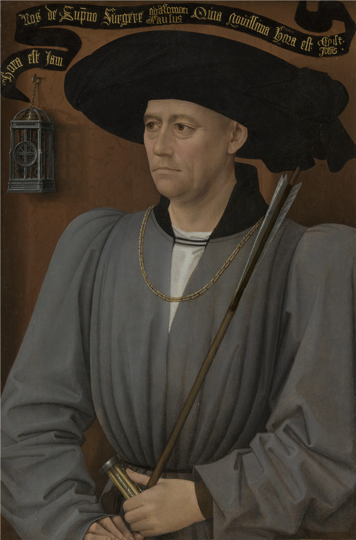 《比武裁判肖像》罗吉尔·范德韦登(Rogier van der Weyden)作品-Portrait of a Tournament Judge, 1450,
