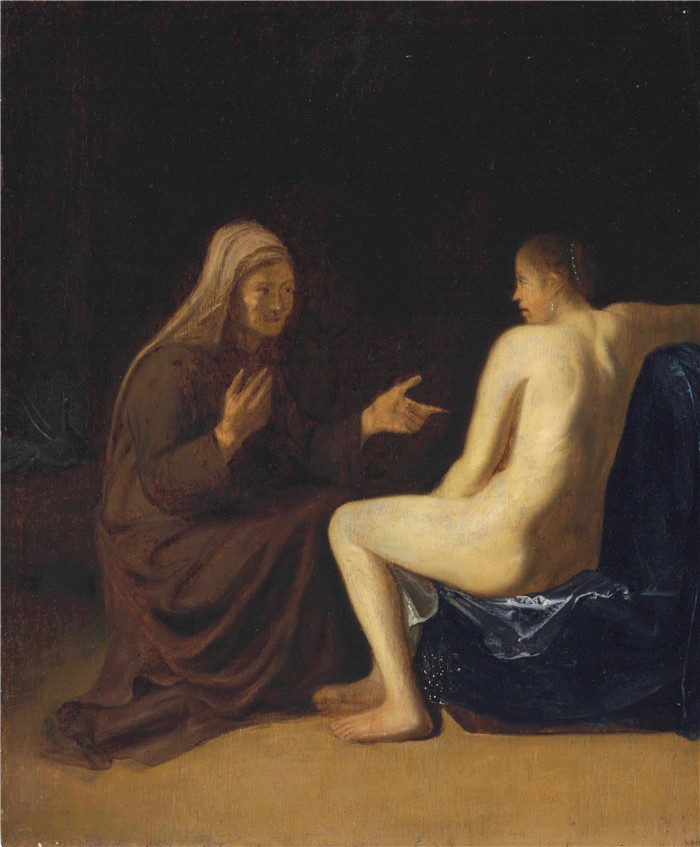 伊曼纽尔·德·威特(Emanuel de Witte)-维特努斯与波莫纳Vertumnus and Pomona