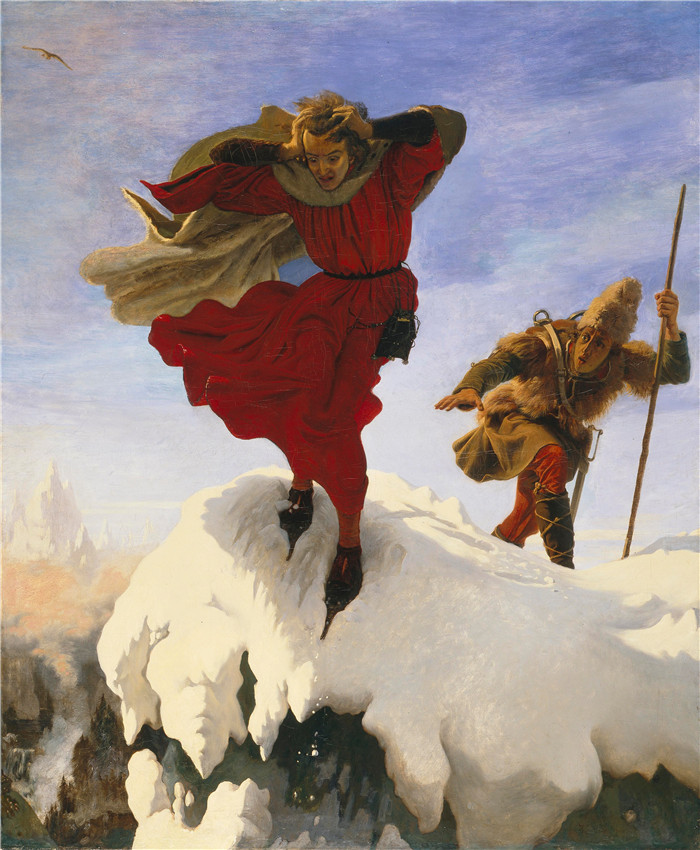 《曼弗雷德在少女峰》福特·马多克斯·布朗（Ford Madox Brown）作品-Manfred sur la Jungfrau
