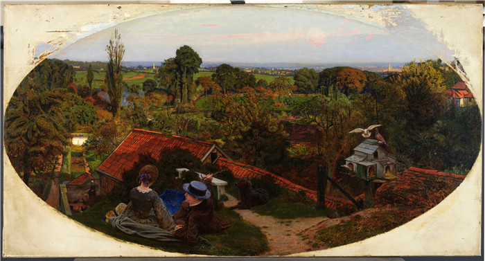 《一个英国秋日的午后》福特·马多克斯·布朗（Ford Madox Brown）作品- An English Autumn Afternoon