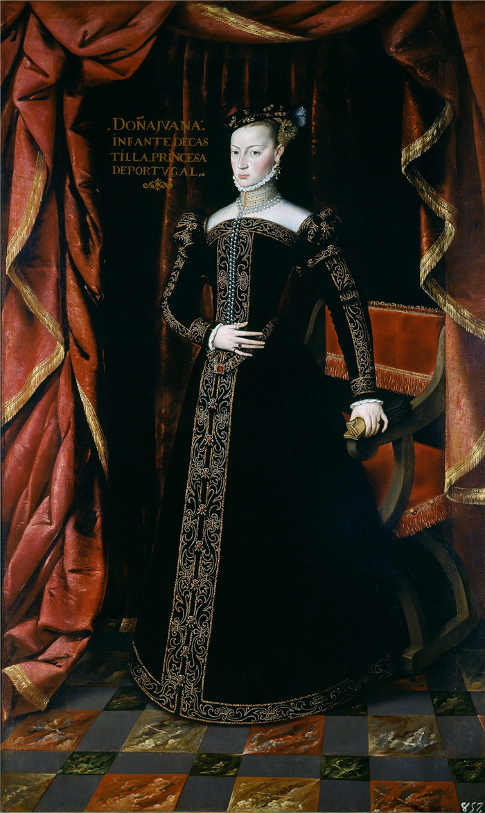 《胡安娜·德·奥地利》胡安·潘托哈·德拉克鲁斯(Juan Pantoja de la Cruz)绘画-Juana de Austria, por Juan Pantoja de la Cruz