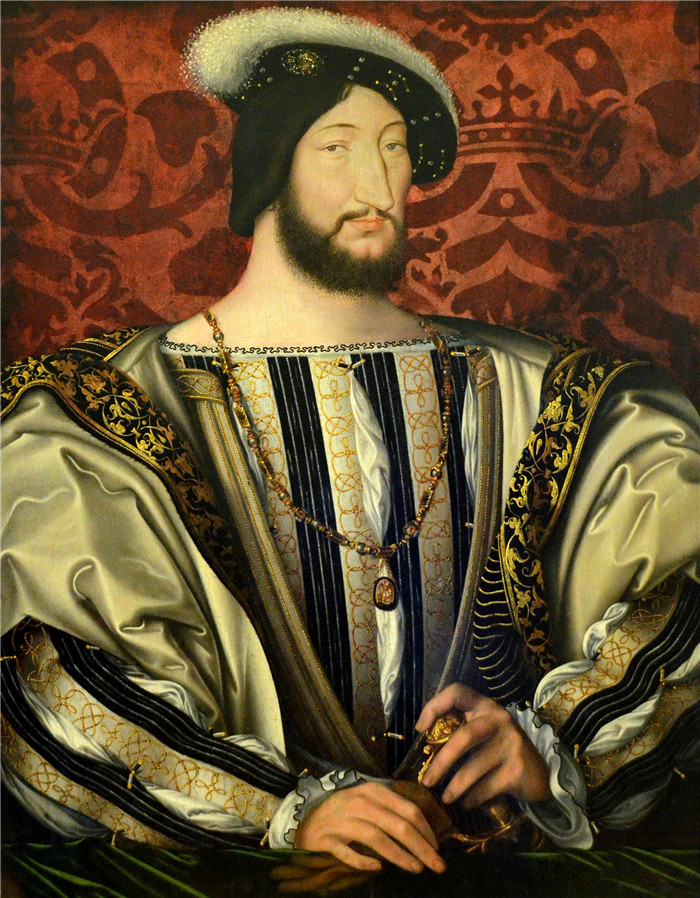 《弗朗索瓦一世》让·克鲁埃（Jean Clouet）肖像画-François Ier, Clouet, 1530