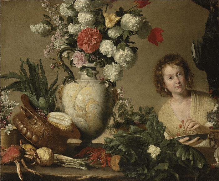 《园丁》贝尔纳多·斯特罗兹(Bernardo Strozzi)作品-The gardener