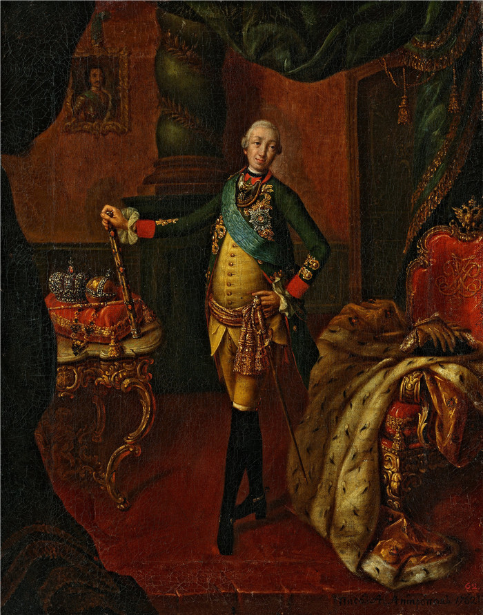 阿列克谢·安特罗波夫（Aleksey Antropov）油画-彼得三世Peter III by A.Antropov