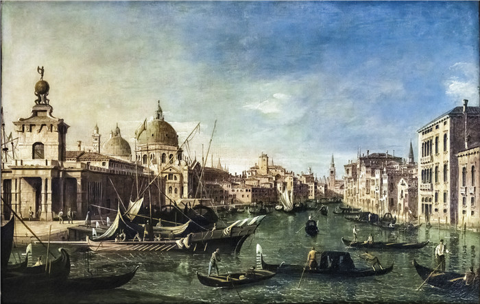 贝尔纳多·贝洛托（Bernardo Bellotto）油画-从海关角眺望大运河的景色