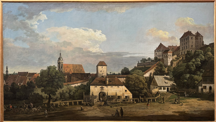 贝尔纳多·贝洛托(Bernardo Bellotto)油画-皮尔纳与上城门Pirna mit dem Obertor