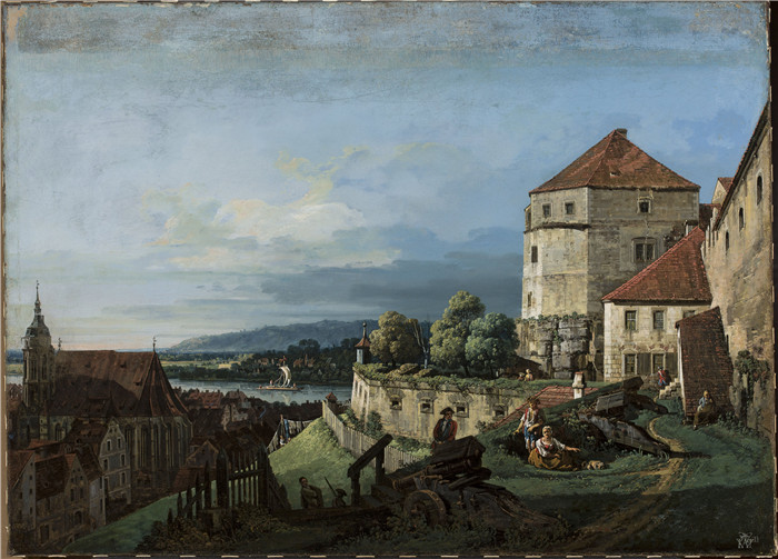 贝尔纳多·贝洛托(Bernardo Bellotto)油画-萨克森州皮尔纳的景色