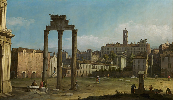 贝尔纳多·贝洛托(Bernardo Bellotto)油画-罗马广场遗址Ruins of the Forum Rome