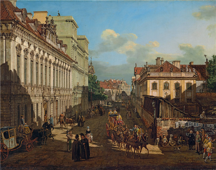 贝尔纳多·贝洛托(Bernardo Bellotto)油画-华沙的蜜糖街
