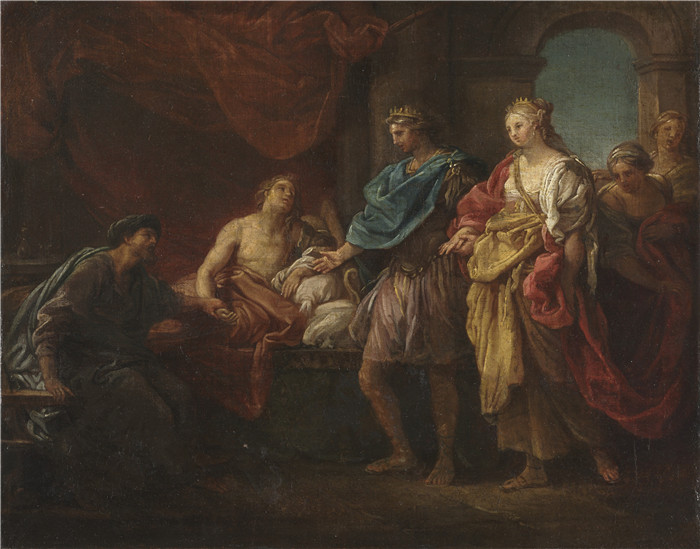 《安条克与斯特拉托尼科斯》蓬佩奥·巴托尼(Pompeo Batoni)作品- Antiochus and Stratonice