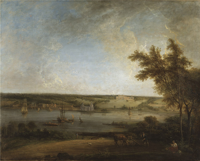埃里亚斯·马丁(Elias Martin)油画-埃塞克斯米斯特利厅的英国风景画