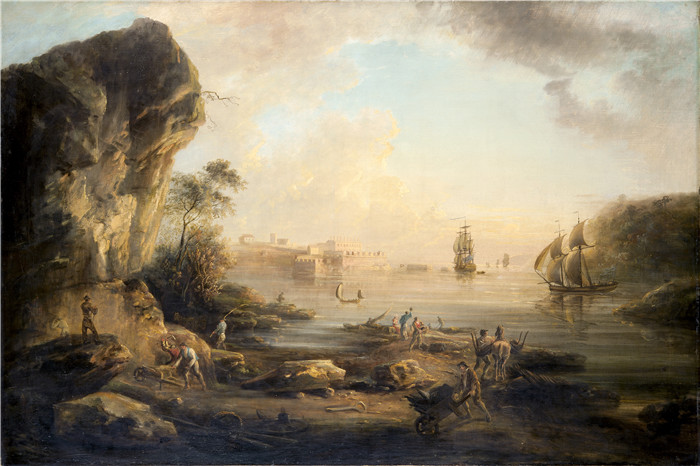 埃里亚斯·马丁(Elias Martin)油画-海岸风景Coast Landscape