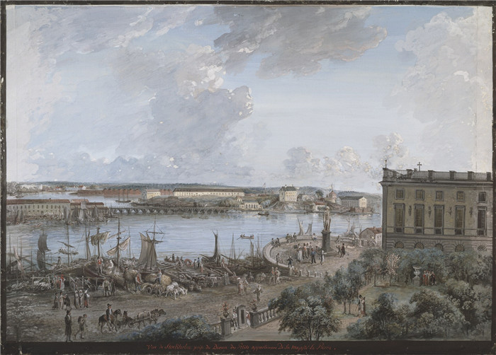 埃里亚斯·马丁(Elias Martin)油画-斯德哥尔摩景色View of Stockholm