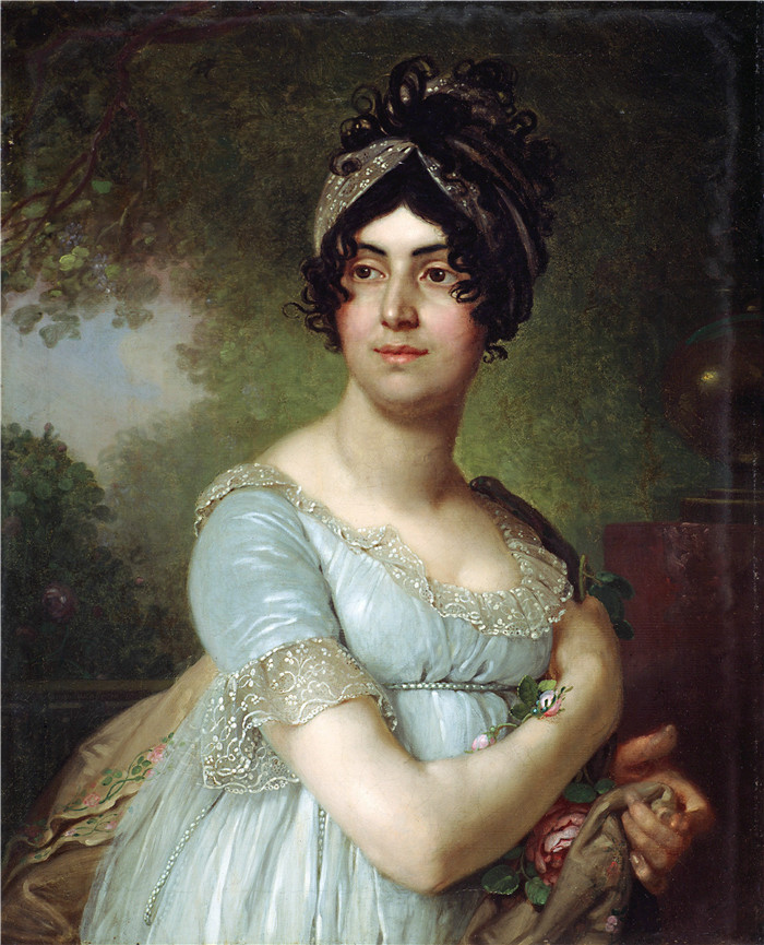 《雅科夫列娃·达里娅》弗拉基米尔·博罗维科夫斯基(Vladimir Borovikovsky)画作-Yakovleva Darya