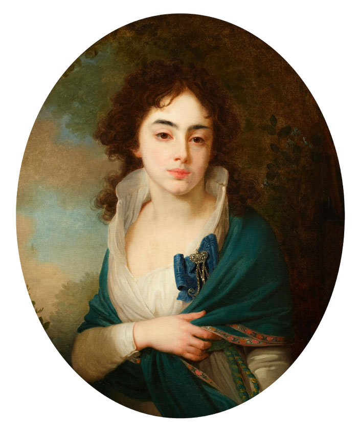 Vladimir-Borovikovsky画作-一位侍候大公夫人的女士肖像
