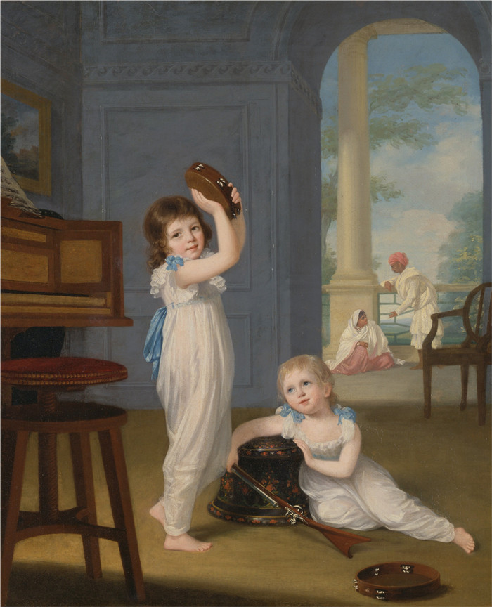亚瑟·威廉·德维斯(Arthur William Devis)画作-艾米丽和乔治·梅森