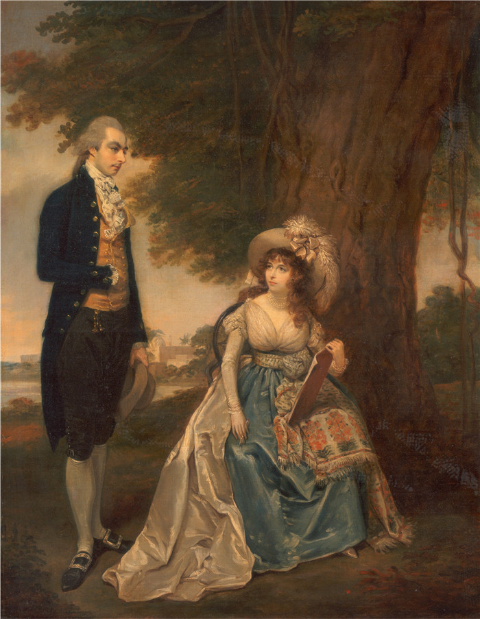 《弗雷泽先生和夫人》亚瑟·威廉·德维斯(Arthur William Devis)画作-Mr. and Mrs. Fraser