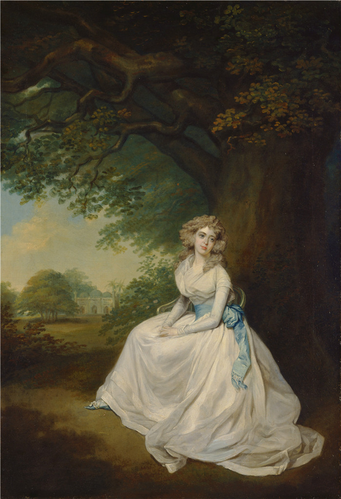 《女士议事》亚瑟·威廉·德维斯(Arthur William Devis)画作-Lady Chambers