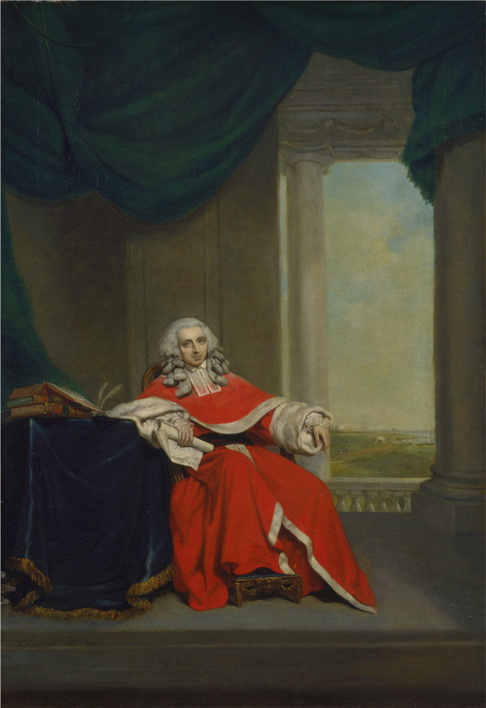 《罗伯特·钱伯斯爵士》亚瑟·威廉·德维斯(Arthur William Devis)画作-Sir Robert Chambers