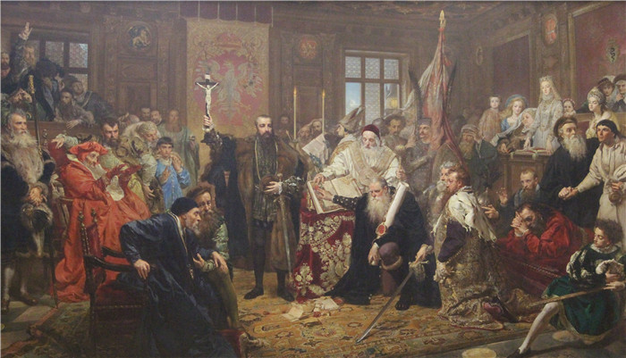 《卢布林联盟》扬·马特耶科(Jan Matejko)作品- Jan Matejko Union of Lublin