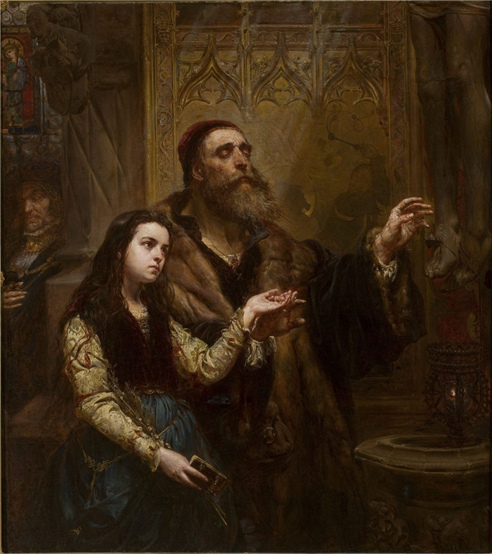 扬·马特耶科(Jan Matejko)作品-盲人Veit Stoss和他的孙女