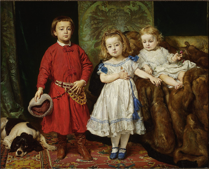 扬·马特耶科(Jan Matejko)作品-艺术家的三个孩子